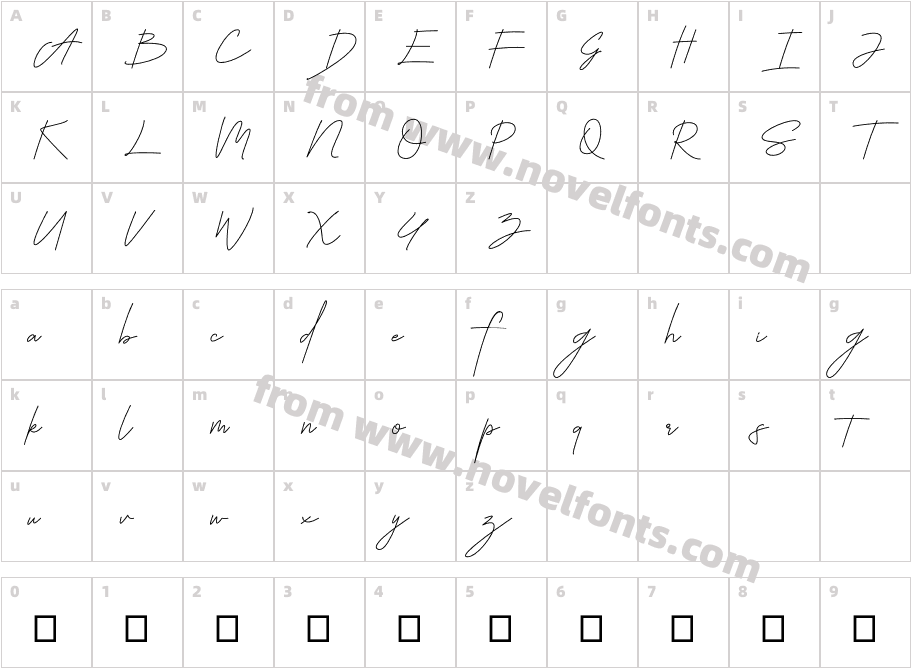 Ballifornia Signature Regular Personal-Use-onlyCharacter Map