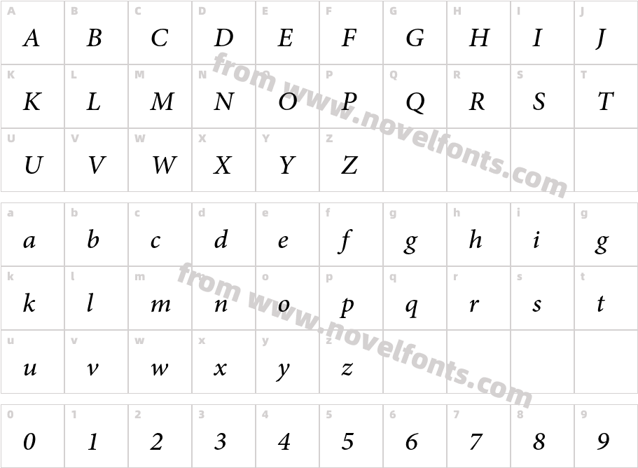 AdobeArabic-ItalicCharacter Map