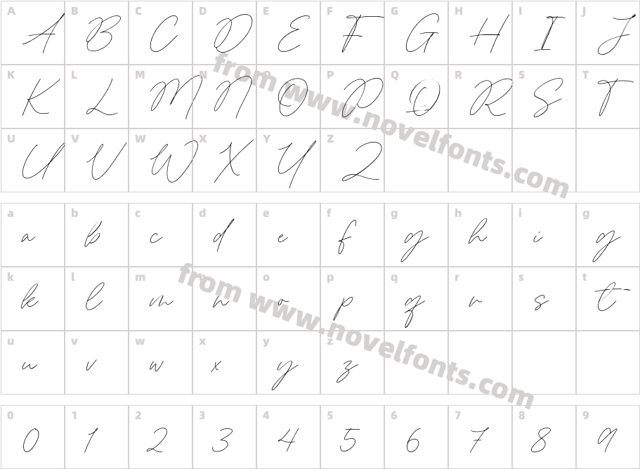 Balmonte BoldCharacter Map