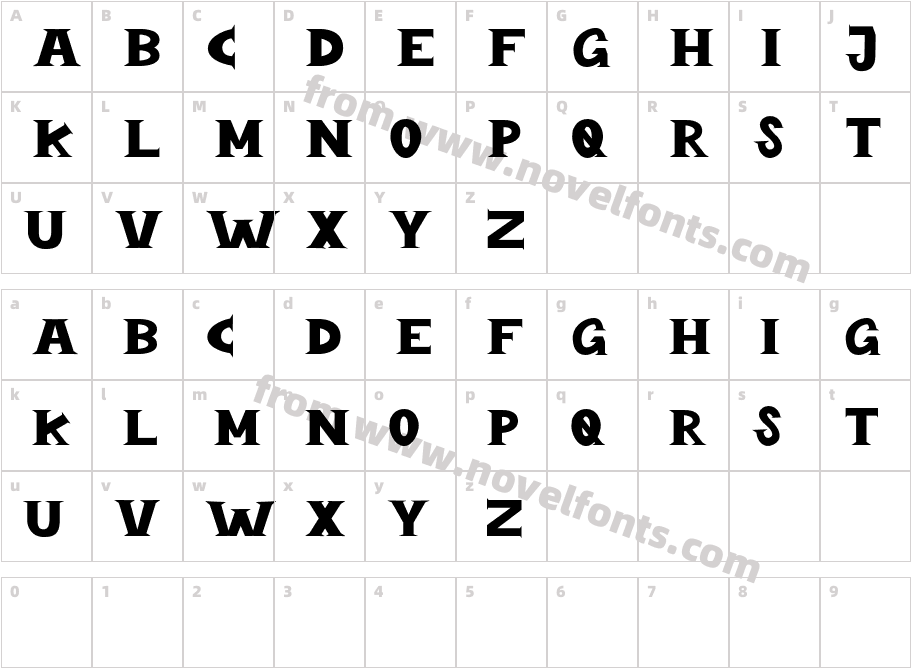 Bandaland Demo RegularCharacter Map