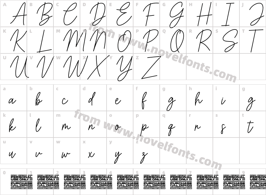 Bastony SignatureCharacter Map