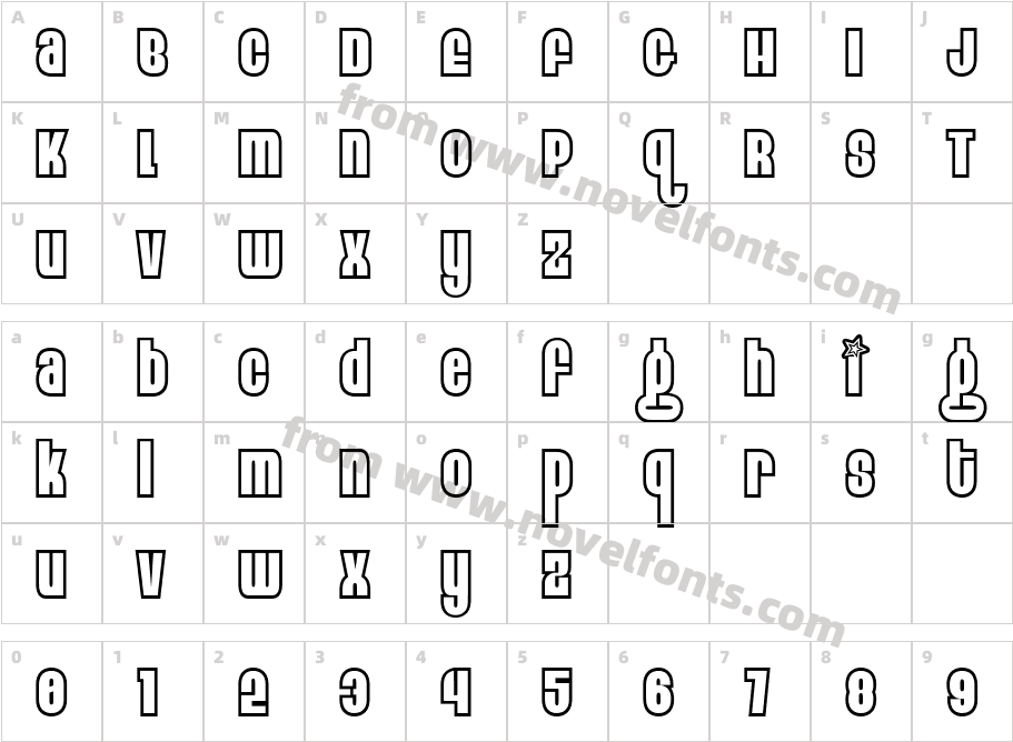 Eight Track program 3Character Map