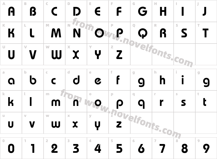 BauhausC-DemiboldCharacter Map