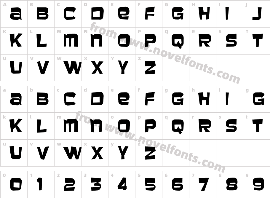 BaveuseCharacter Map