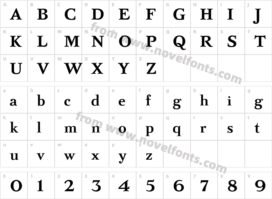 BazhanovC-BoldCharacter Map