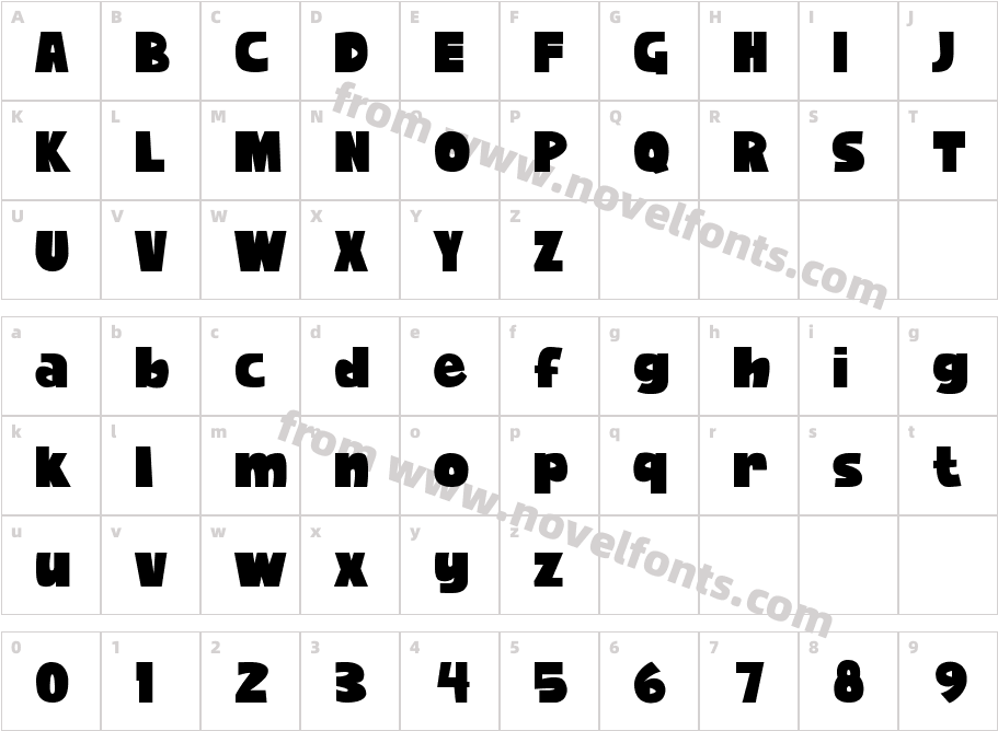 BearHugRegularCharacter Map