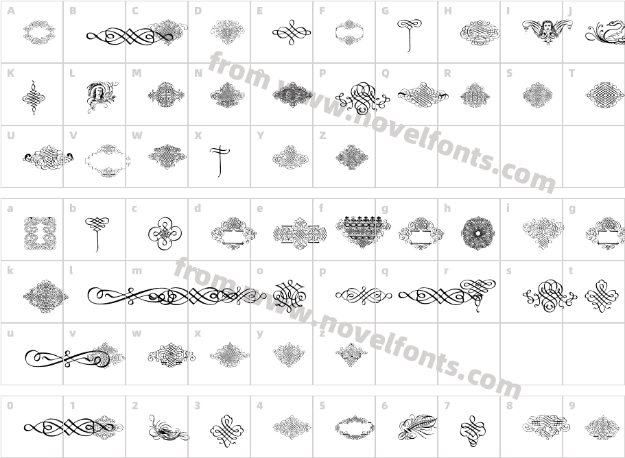 BeardsleyRegular-mL0w5Character Map