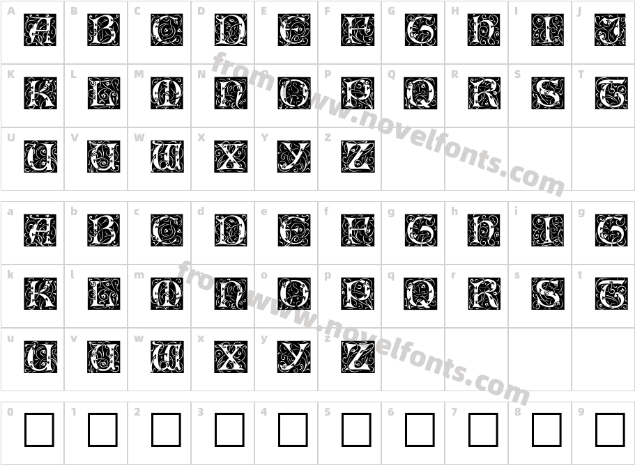 EileenCaps RegularCharacter Map