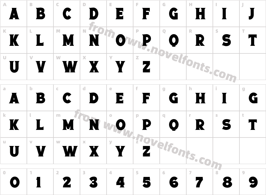 Bells Morten RegularCharacter Map