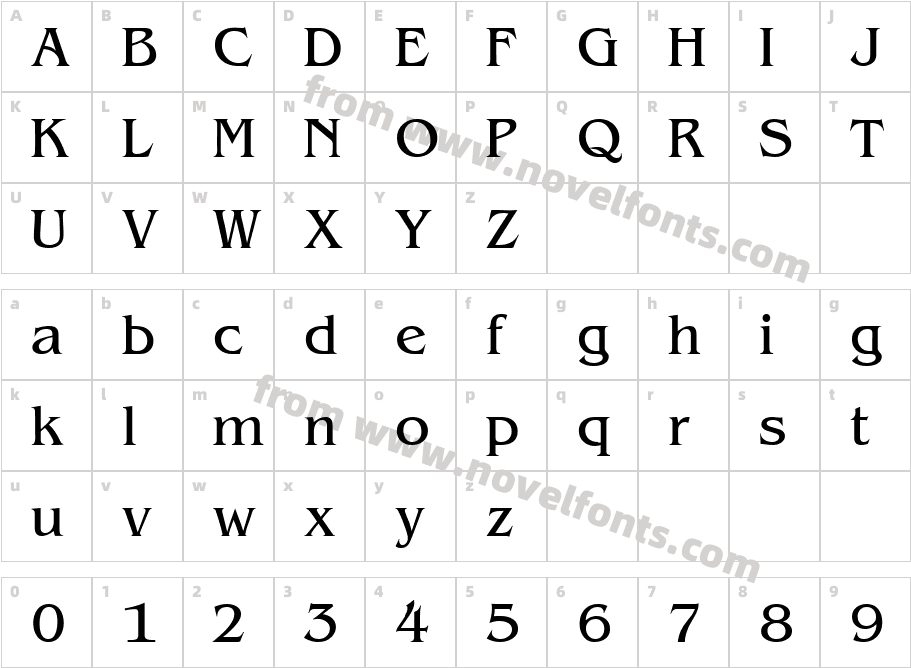 BenjaminSerif-Regular_6686Character Map