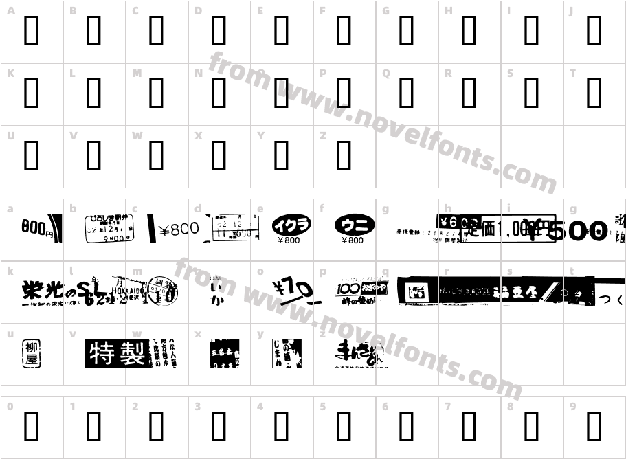 Bento BoxCharacter Map