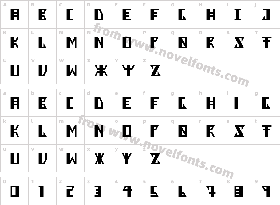 BerkelCharacter Map