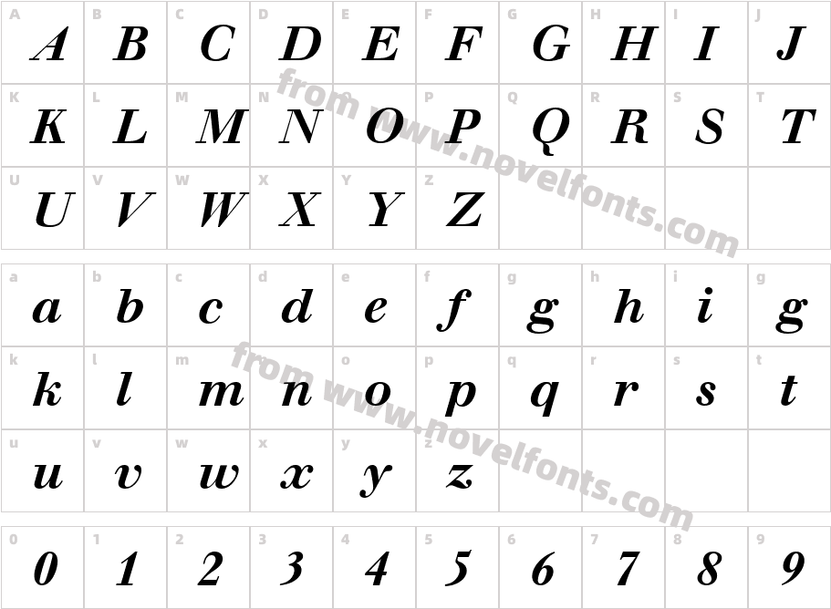 BertholdWalbaumMediumBook_ItalicCharacter Map