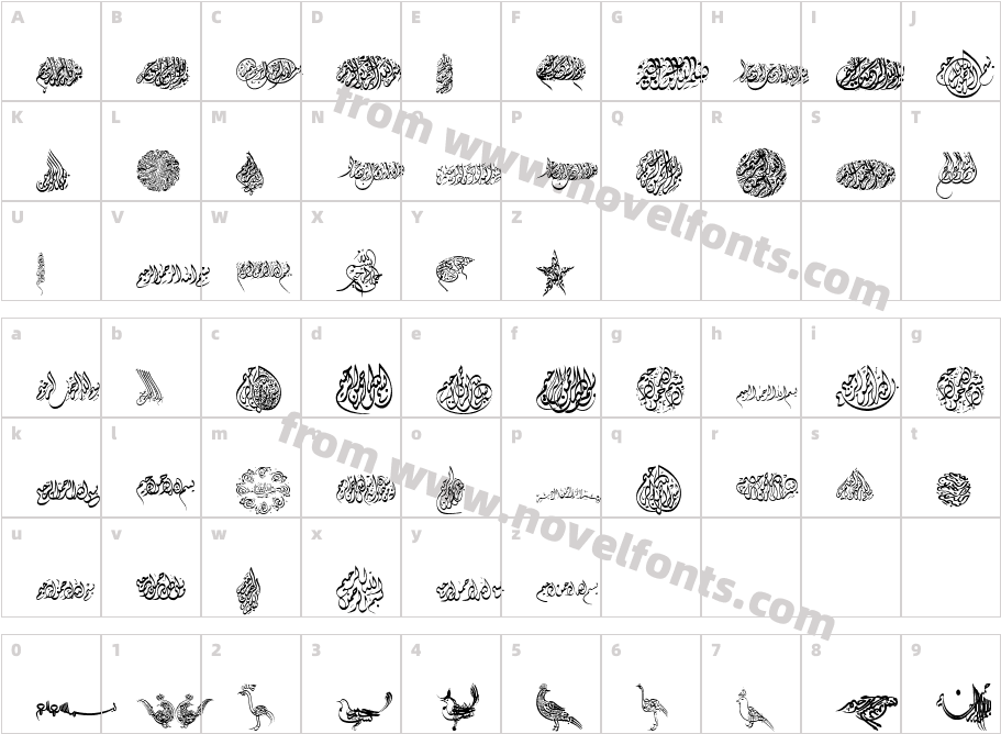 Besmellah 3Character Map