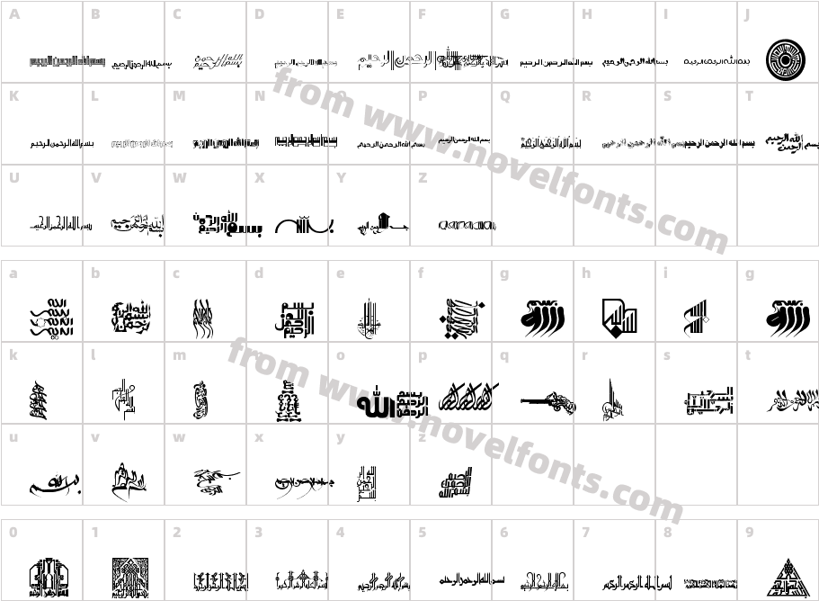 Besmellah 4Character Map