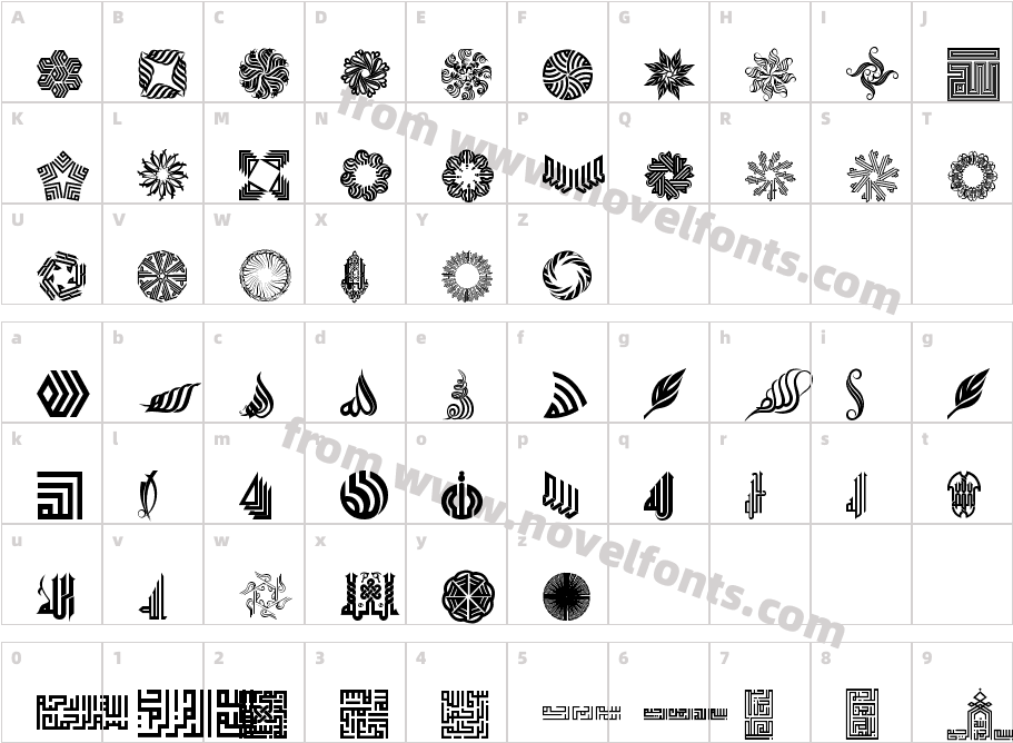 Besmellah 5Character Map