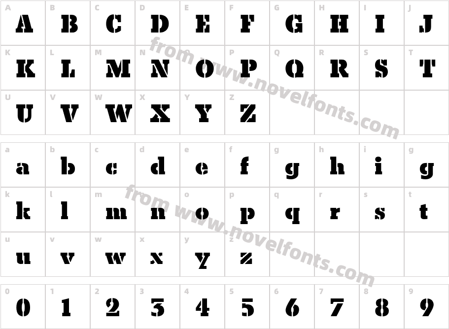 BetonSteDExtBolCharacter Map