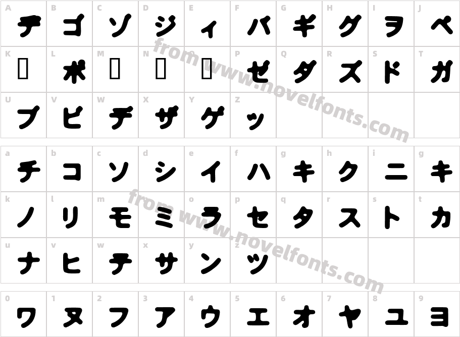 BhoochooCharacter Map