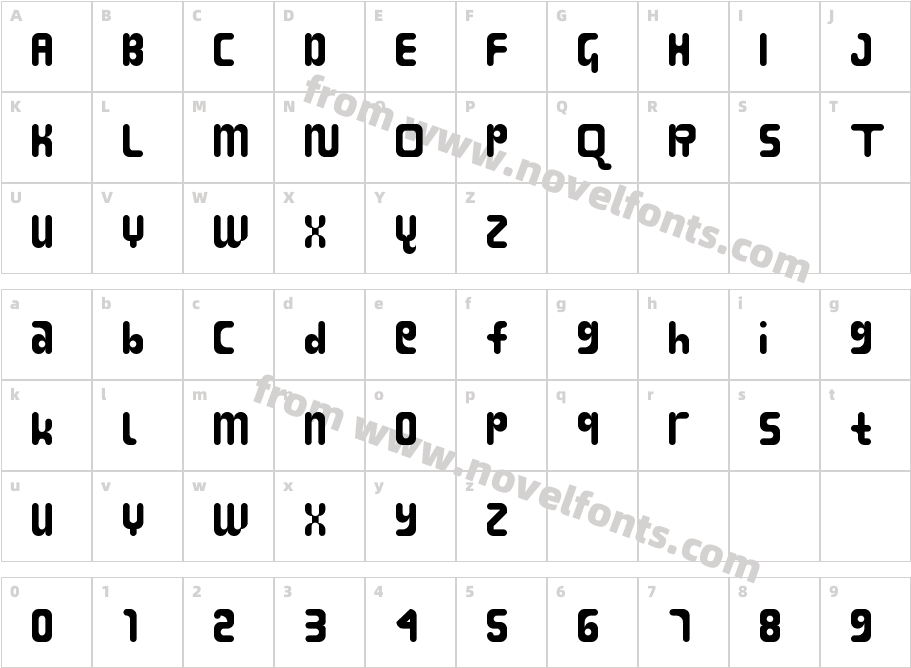 Bikang StruckCharacter Map