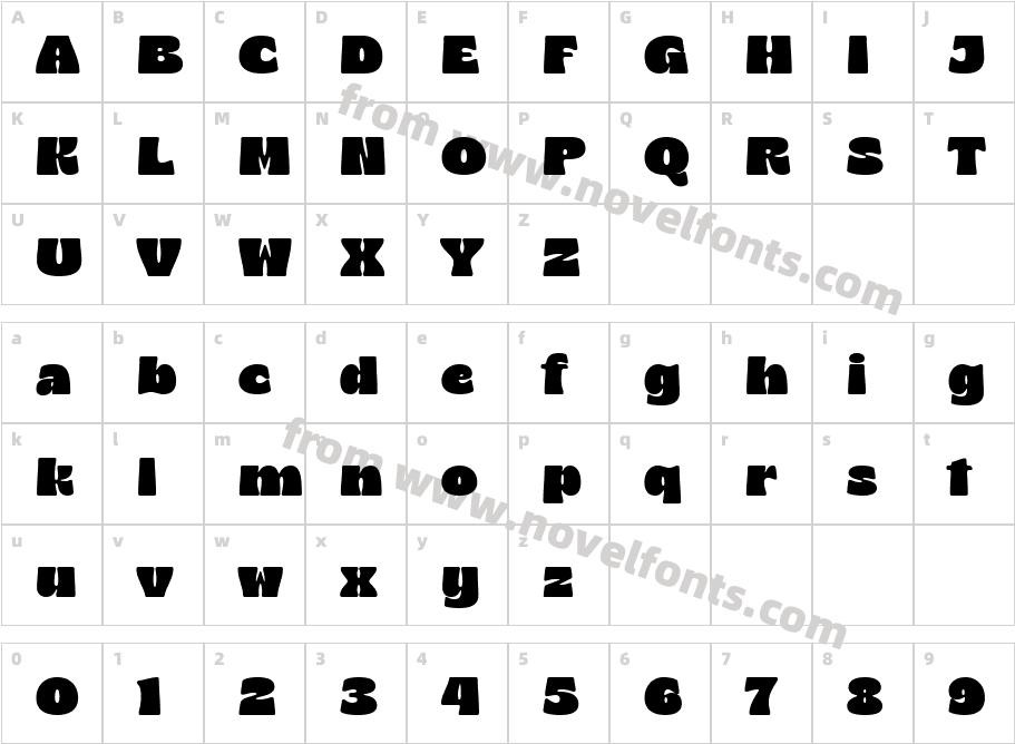 Bilgres DEMO RegularCharacter Map