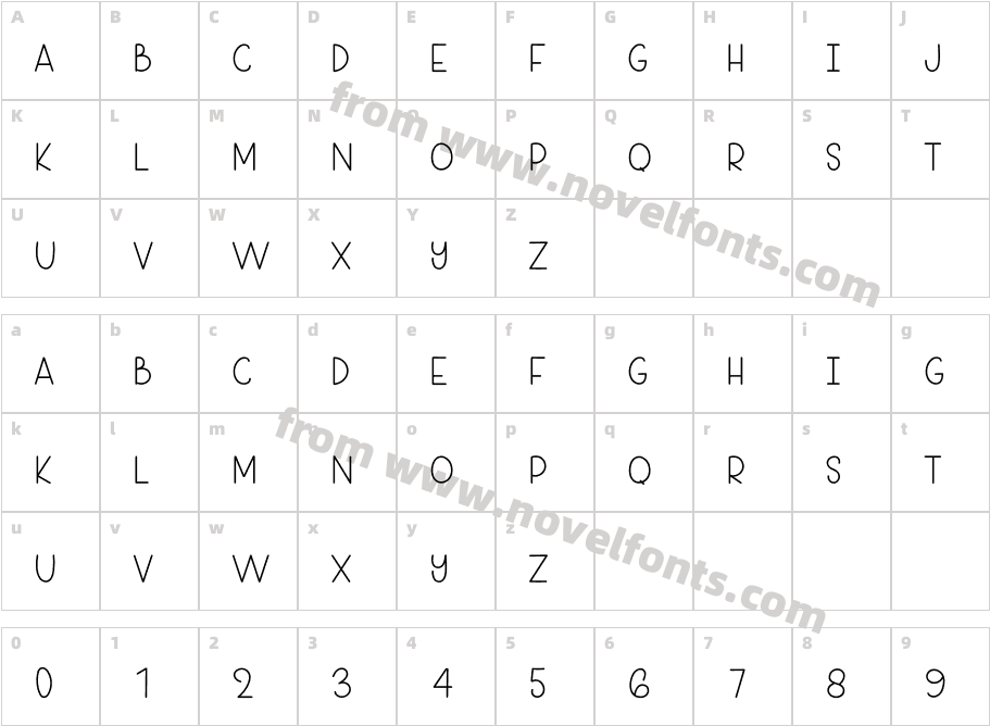 BillionSernifRegularCharacter Map