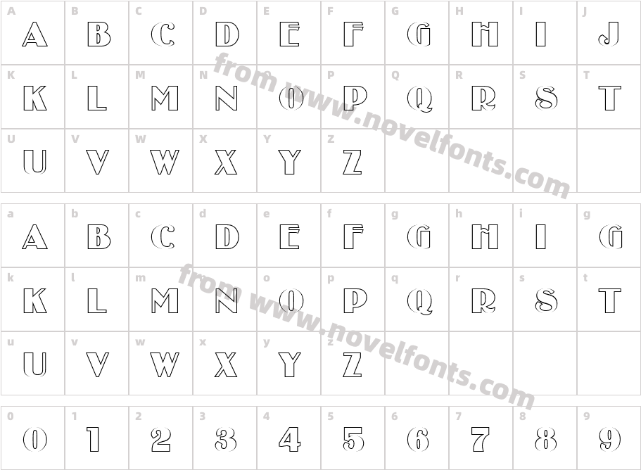 Binner Becker OutlineCharacter Map