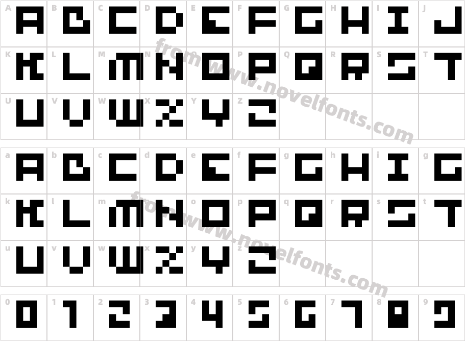 Bit01.Cube16RemixCharacter Map