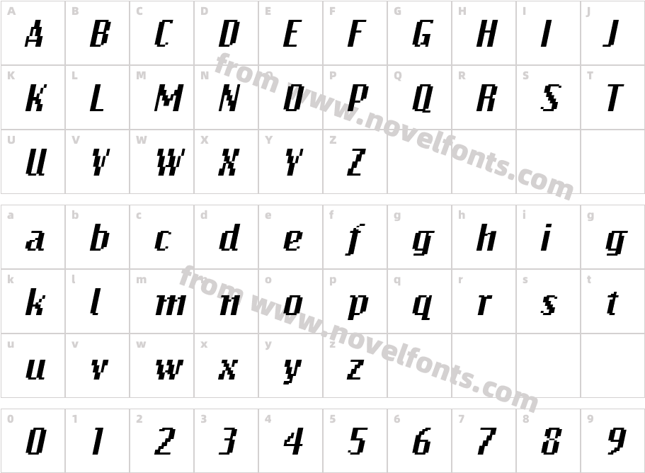 BitmapWideCharacter Map