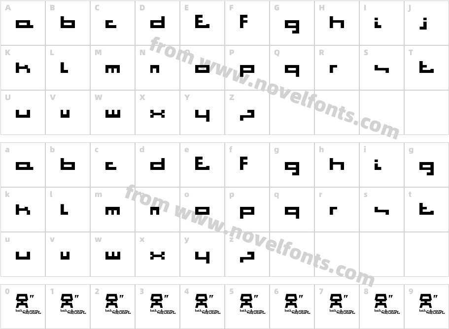 Bitstorm SQUARECharacter Map