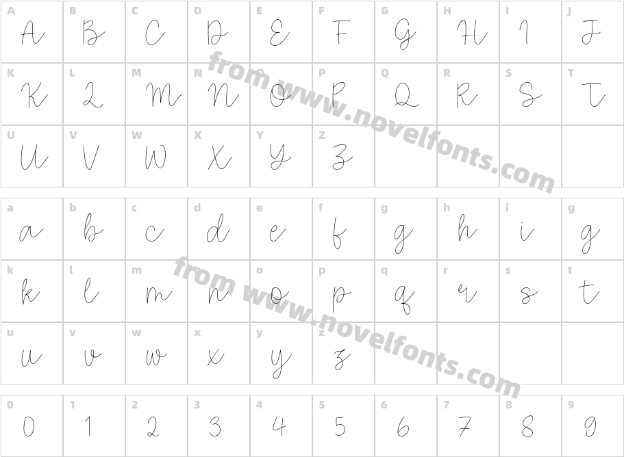 Black AlmondCharacter Map