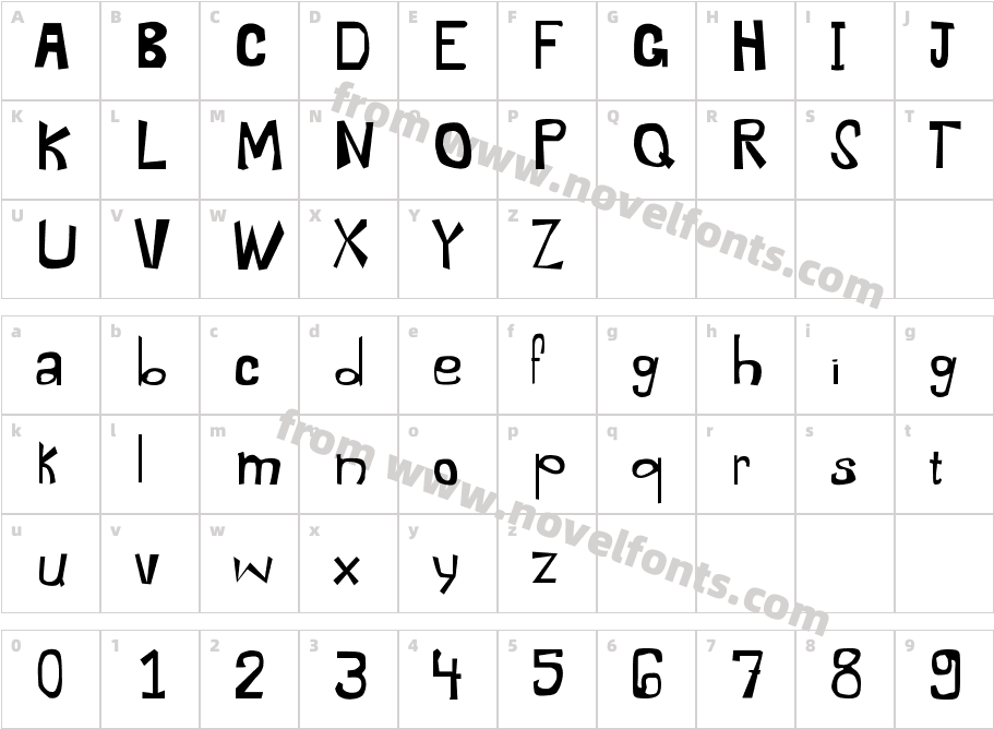 Electric DysenteryCharacter Map