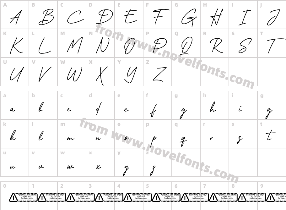 Black AshpaltCharacter Map