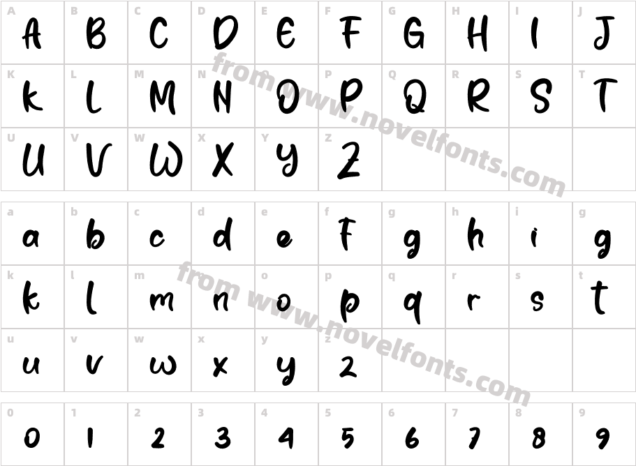 BlackColourRegularCharacter Map