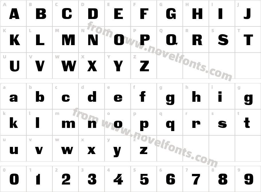 BlackGroteskCCharacter Map