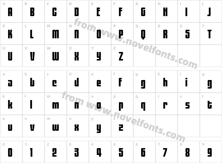 BlackTulipITCCharacter Map