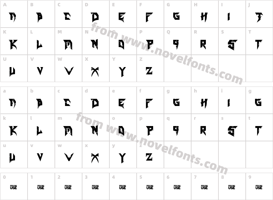 BladeCharacter Map