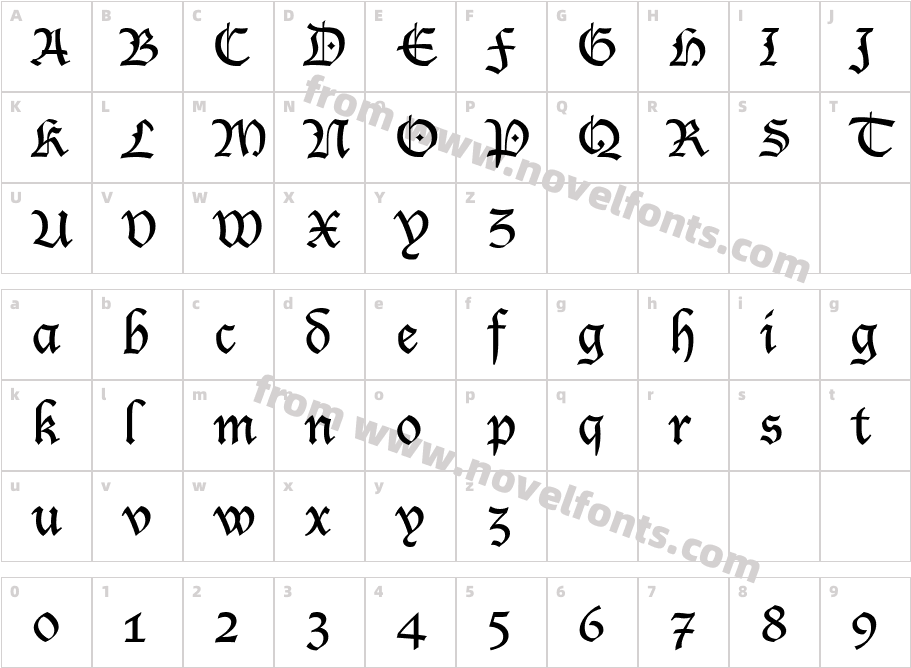 BleckletCharacter Map