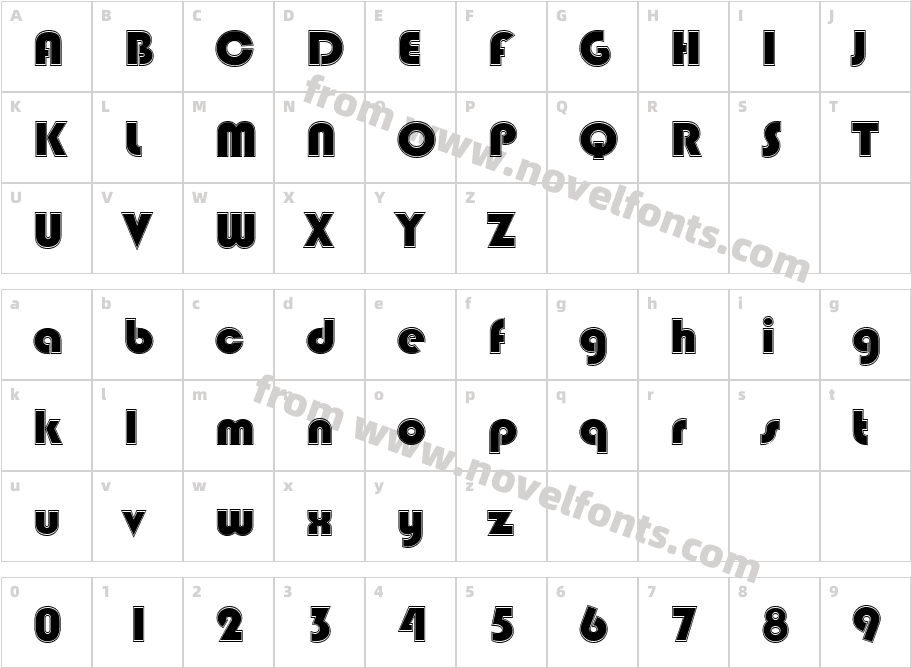 BlippoBlaDIn1Character Map