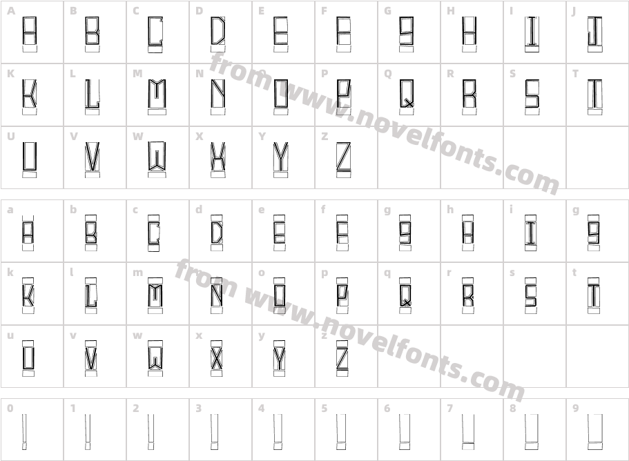 BlockTitling OutlineCharacter Map