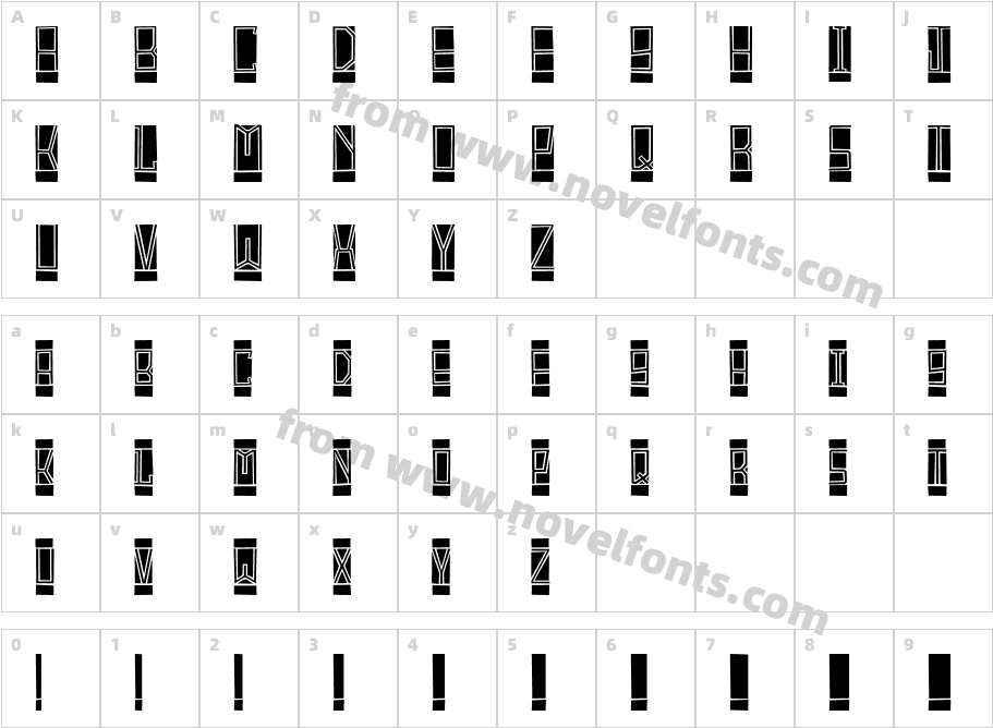 BlockTitling StandardCharacter Map