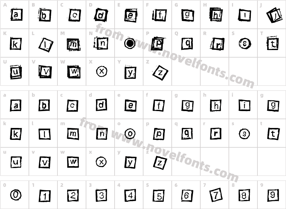 BloktypeCharacter Map