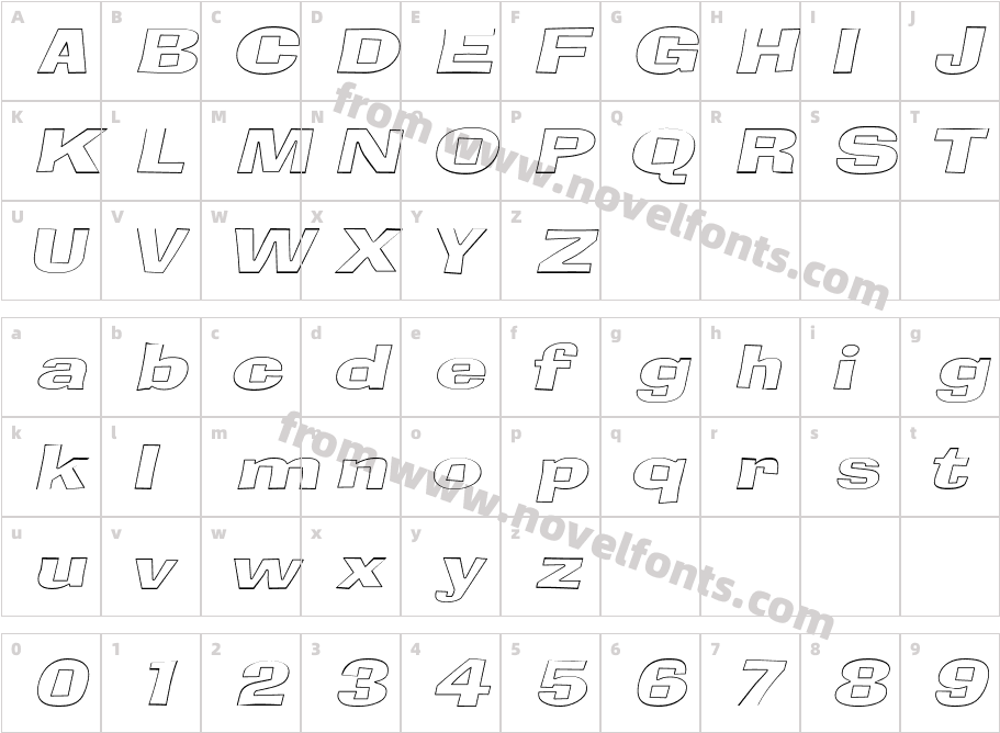 BloxOutlineExtended_ItalicCharacter Map