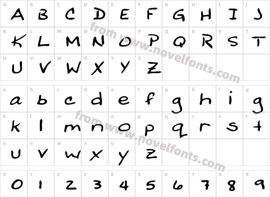 BobbiesHandCharacter Map