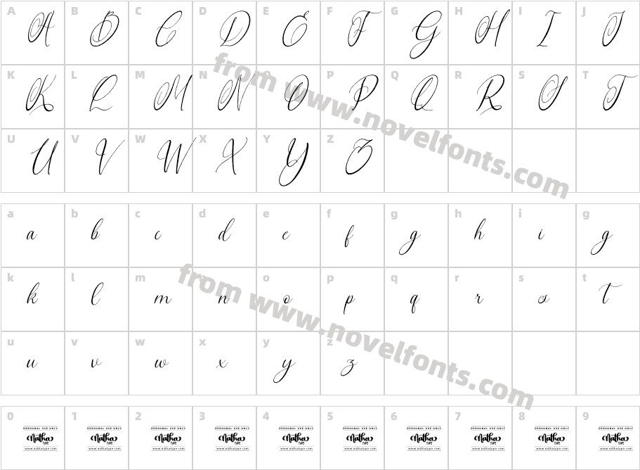 Elegise Personal UseCharacter Map