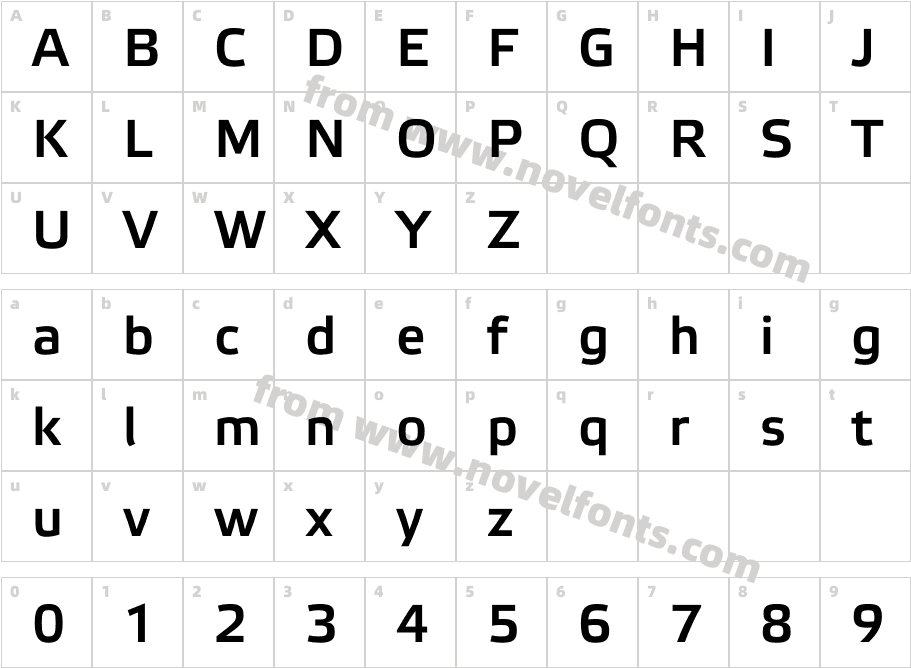 Elektra Medium ProCharacter Map