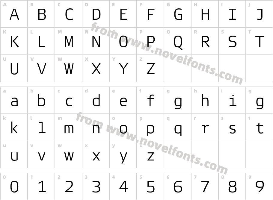 Elektra Mono Light ProCharacter Map