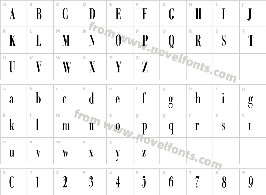 Bodoni_Classic_Condensed_Roman_Plus_PDFCharacter Map