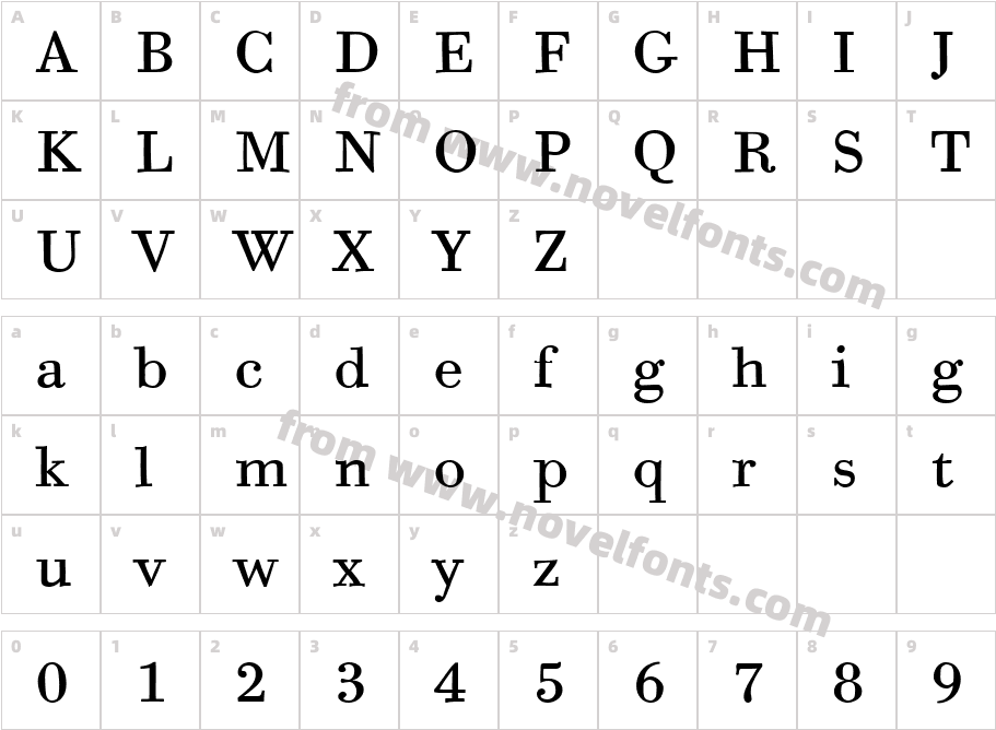 Bodoni_Six_ITC_BookCharacter Map