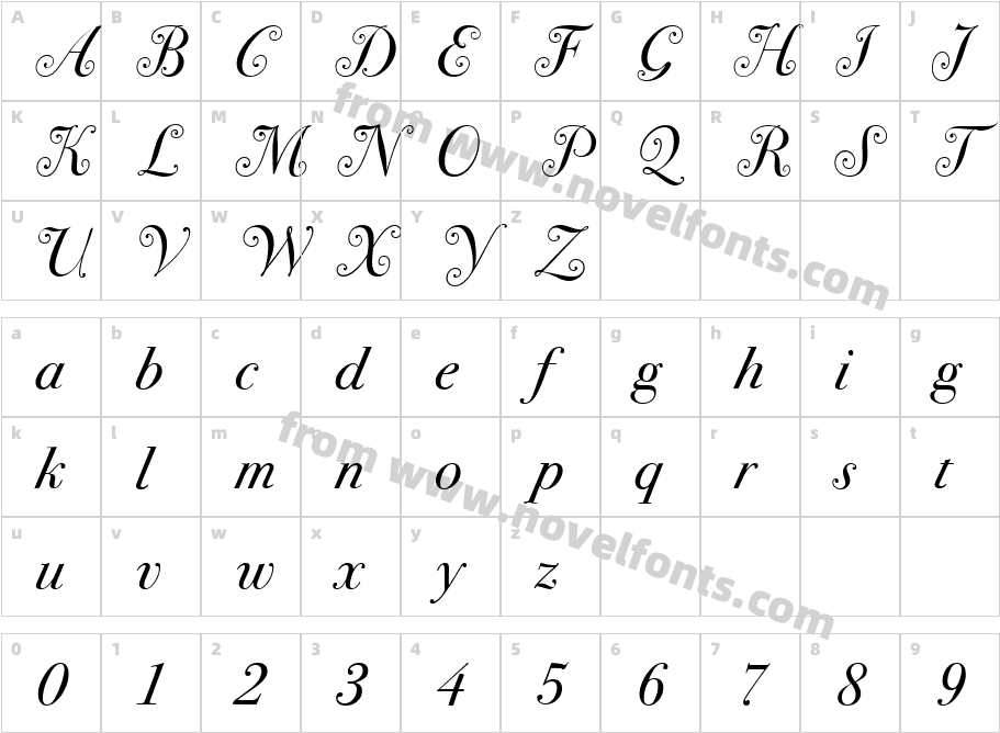 Bodoni_SvtyTwoSwa_ITC_TT_BookItCharacter Map