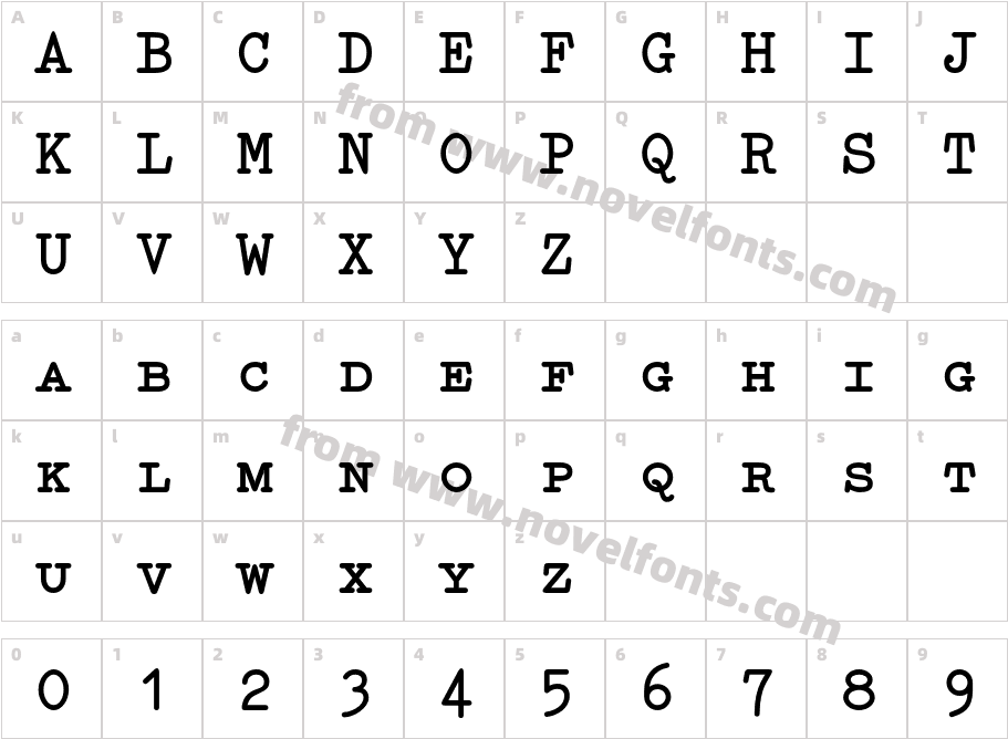 ElementaSC-BoldCharacter Map